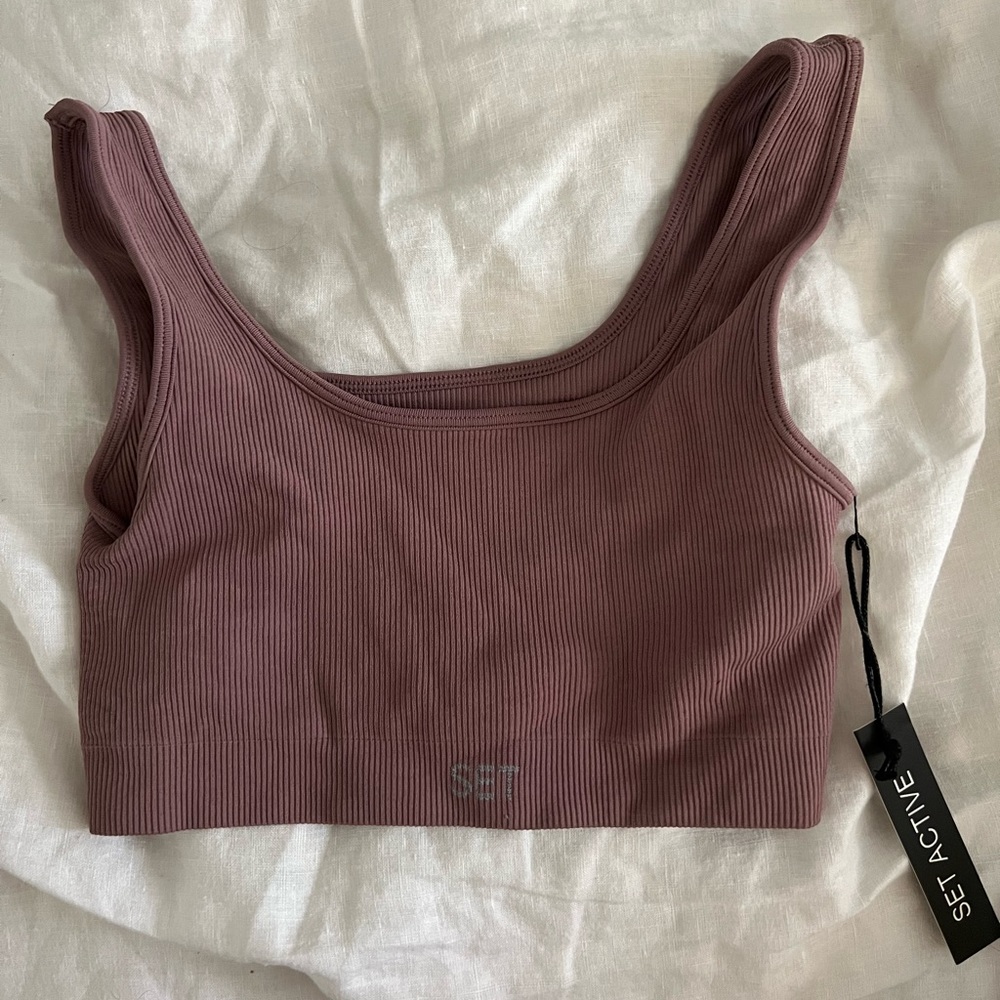 Set Active Box Cut Sports Bra